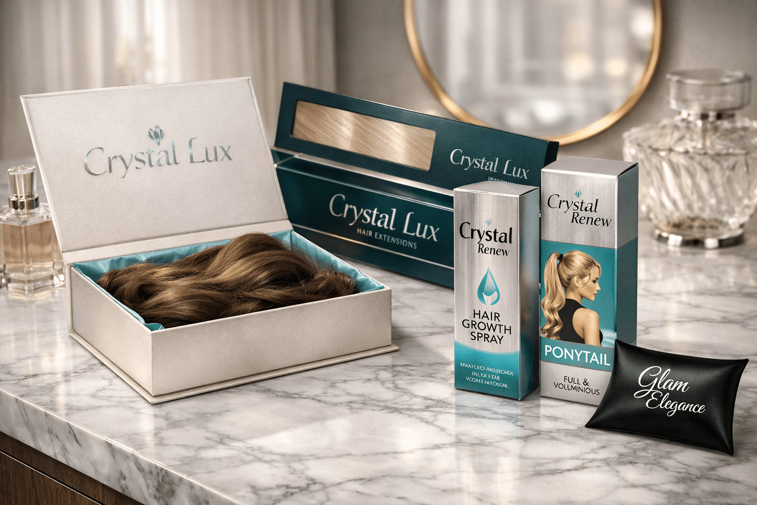 Luxury branding hair extension boxes